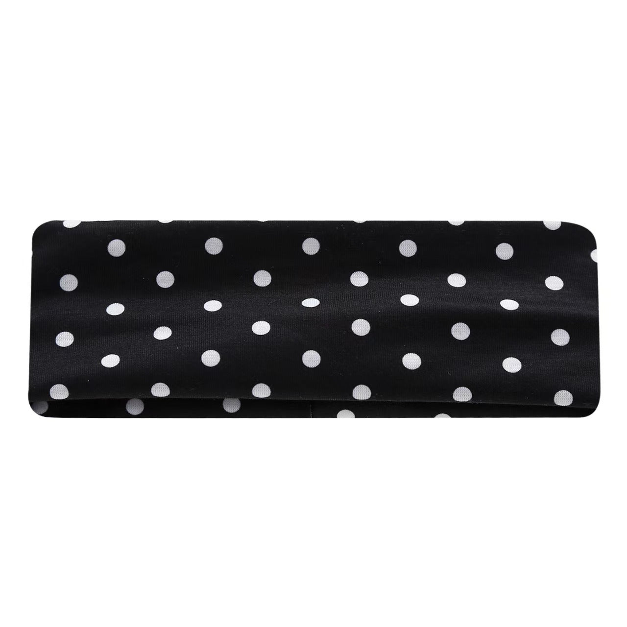 Elastic Sports Headband with Polka Dot Design