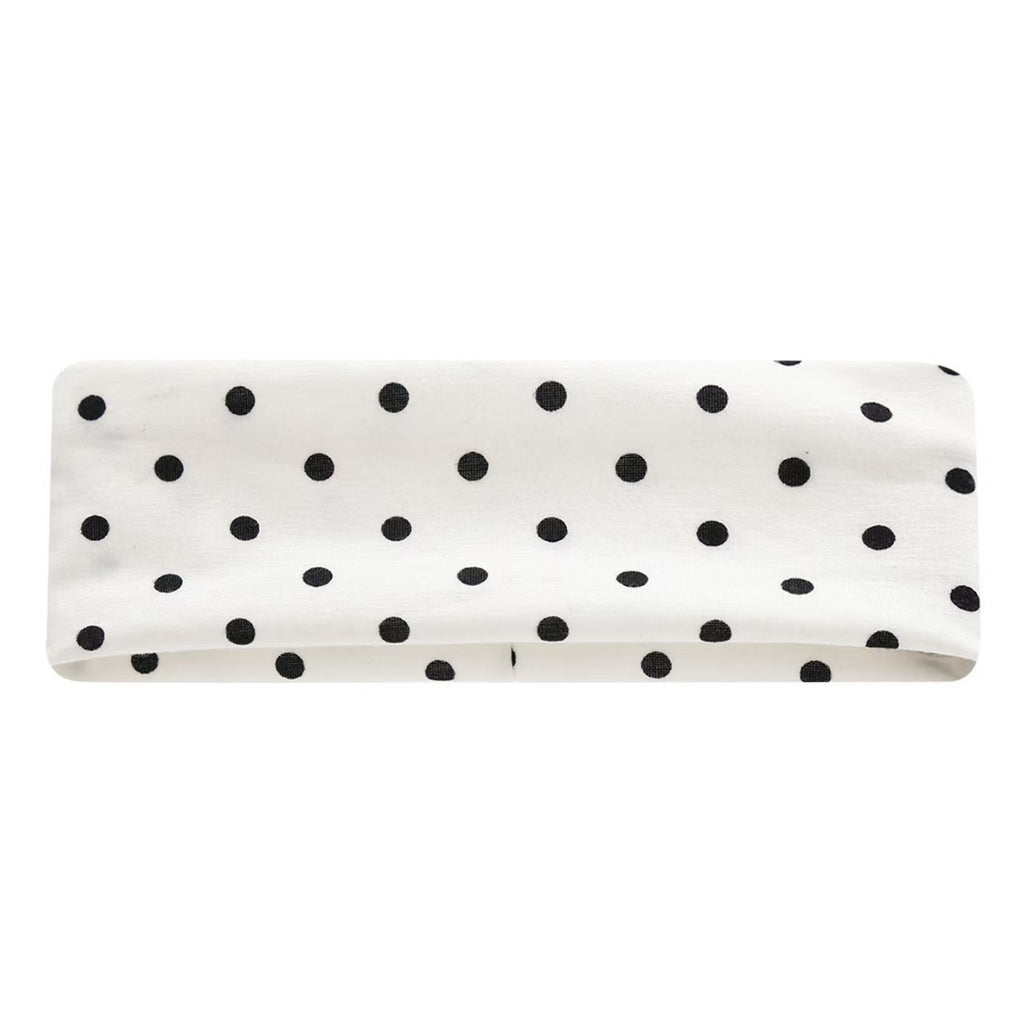 Elastic Sports Headband with Polka Dot Design