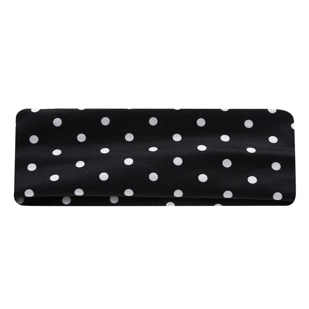 Elastic Sports Headband with Polka Dot Design